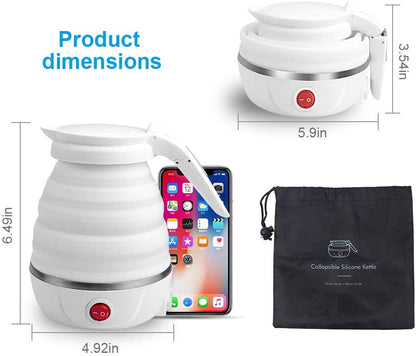 600ML Foldable Kettle - Food Grade Silicone Material, Electrical Operated - ENLIVE