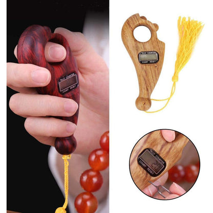 Rotating Prayer Beads with Digital Counter - Portable Finger Tasbeeh Misbaha Counter for Muslim Prayers - Islamic Tasbih - Perfect Muslim Eid Gift - ENLIVE