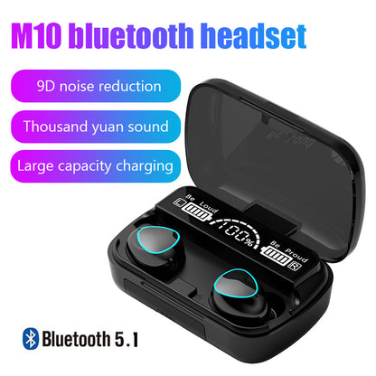 New LED Display TWS M10 Earbuds Wireless Bluetooth Touch Headphones In-Ear Sports Waterproof Bluetooth 5.1 Earbuds For Mobile Phones - ENLIVE