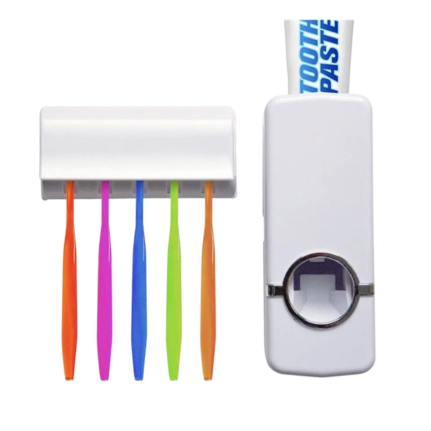 Keep Your Bathroom Organized with this Toothpaste Dispenser and Toothbrush Holder Set - ENLIVE