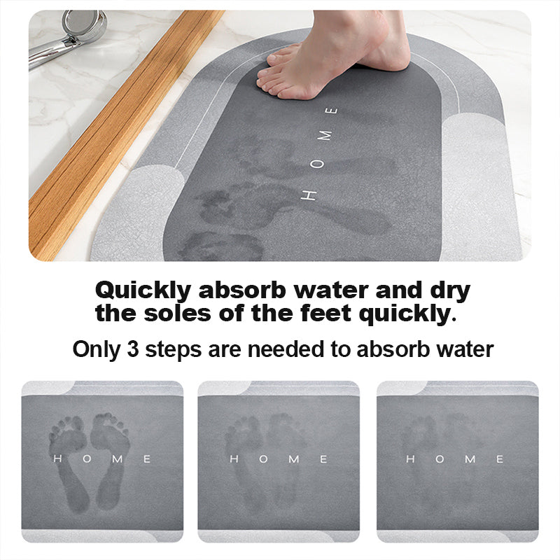 Magic Super Absorbent Bath Mat Quick Drying Bathroom Rug Nonslip - ENLIVE