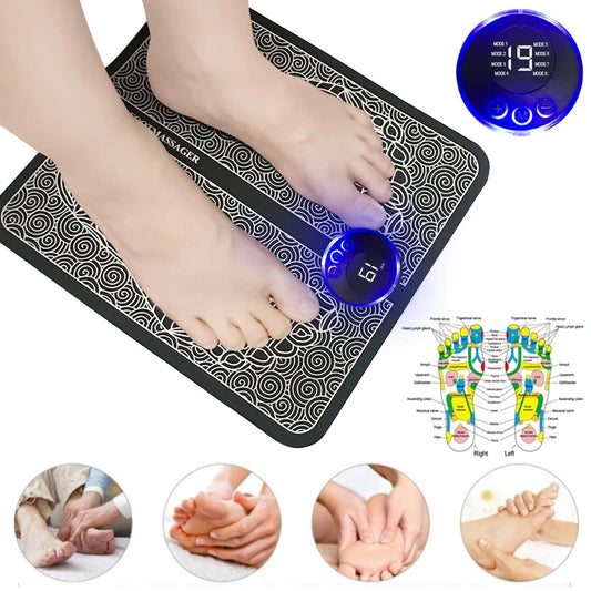 EMS Foot Massager Mat Massageador Pes Muscular Electric EMS Health Care Relaxation Terapia Fisica Massage Salud - ENLIVE
