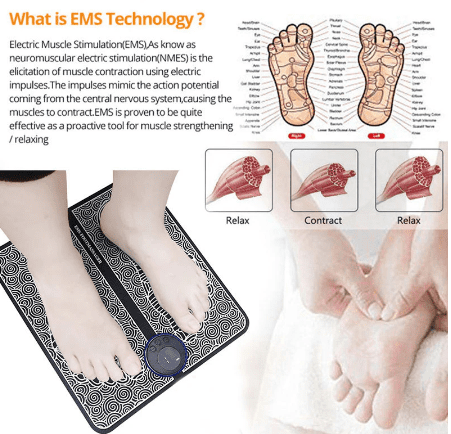 EMS Foot Massager Mat Massageador Pes Muscular Electric EMS Health Care Relaxation Terapia Fisica Massage Salud - ENLIVE