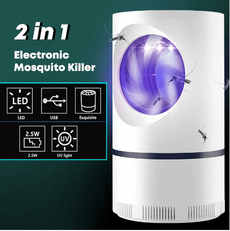 Mosquito Killer Round Lamp USB Mosquito Repellent LED Anti-mosquito UV Electric Mosquito Trap Outdoor Insect Killer - ENLIVE