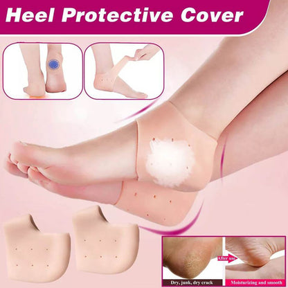 Silicon heel pad Pain-relieving Silicone Heel Socks Silicone Gel Heel Pad Socks - ENLIVE