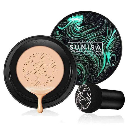 20g SUNISA CC Cream Mushroom Head Air Cushion For Face Moisturizing Foundation Air-permeable Natural Brightening Makeup Tool - ENLIVE